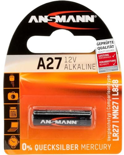 ANSMANN Alkaline Batterie A27, 12 Volt, 1er Blister 15160001