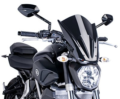 Puig 7016N Windshield for Yamaha MT-07 2014, Black, Medium