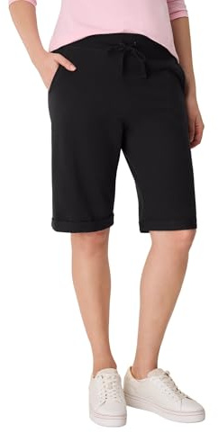 Hanes Women's French Terry Bermuda Short, Black, X-Large