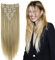 CAISHA XXL 50cm 8 Teile Set CLIP IN EXTENSIONS Nicole Haarverlängerung Haarteil Glatt Hellblond CES118