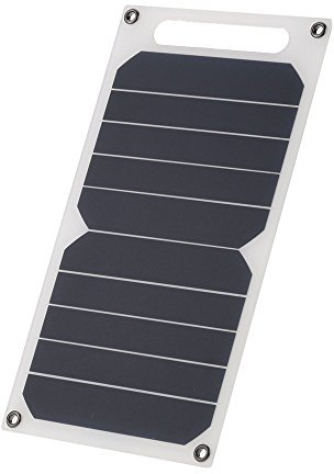 Tenlacum Chargeur Solaire Portable 1200 mA Ultra Fin en Silicium monocristallin 6W Panneau Solaire 5 V USB Chargeur de Batterie pour iPhone, Smartphone Android et tablettes