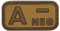 Copytec A Neg Patch 3D Rubber Emblem Blutgruppe Null Aufnäher Klett Uniform Einsatz Bundeswehr Army Tropen ISAF Tarn 5cmx2,5cm #20483