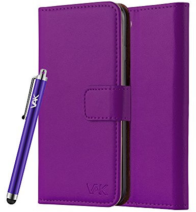 VA For iPhone 6 / 6S Case Luxury Leather Magnetic Flip Wallet Card Holder Stand View Cover (Purple)