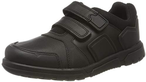 Clarks Blake Street, Boy's Low-Top Sneakers, Black (Black Leather), 7.5 Child UK (25 EU)