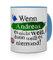 printplanet Tasse mit Namen Andreas - Layout: Wenn Andreas es Nicht weiß, dann weiß es niemand - Namenstasse, Kaffeebecher, Mug, Becher, Kaffee-Tasse - Farbe Hellblau