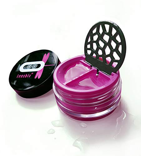 Lensbix Kontaktlinsenbehälter Linsenträger. Die Innovative Art der Aufbewahrung. Pink Libelle (pink)