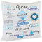Personalisiertes Namenskissen für Frühchen Spruch zur Geburt oder Taufe Mädchen Namen Babykissen Säugling Geschenk (blau)