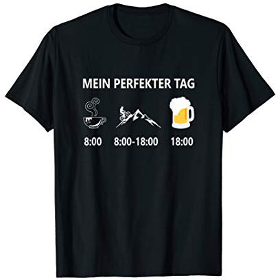 Fahrrad T-Shirt - Mein Perfekter Tag - Mountainbike Bier
