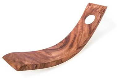 Verano Olive Wood Floating Wine Bottle Holder Kitchen Dining Bar - 30cm