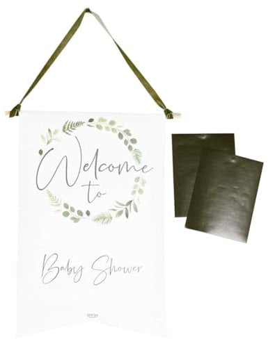 Ginger Ray Botanical Baby Shower Willkommensschild aus Papier