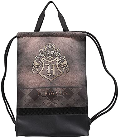 Harry Potter Gold-Storm Turnbeutel mit Griffen, Braun, 34 x 49 cm