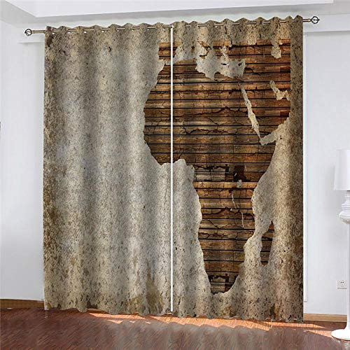 zpangg Verdunkelungsvorhang Kräuselband Afrika Karte Mit Ösen Gardine Für Schlafzimmer, Kinderzimmer 2 Stück Verdunkelungsvorhänge Farbige Vorhänge 220×215cm