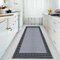 PHP Carpet Runners for Hallways Non-Slip Long & Wide Heavy-Duty Plain Super Absorbent Area Rugs, Stair Carpet and Kitchen Anti-slip Floor Mats - Greeky Rug (Silver & Black, 80 x 300 cm - Long Runner)