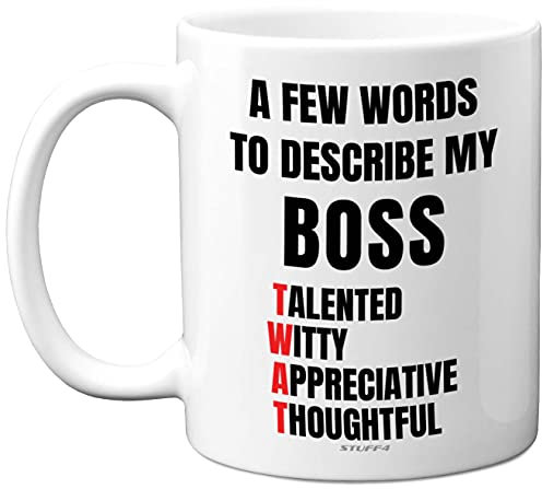 Divertente tazza con Babbo Natale segreto tuo boss – A Poche parole descrivere mio capo – divertente tazza uomini, regali maleducati donne, tazza originale colleghi lavoro, tazze in ceramica