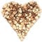 500 Stück Holzherzen, Herz Holzscheiben, Holzherz Verzierungen Dekoration für DIY Basteln Hochzeit Tischdekoration - 6mm/8mm/10mm/12mm