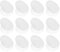 Lurrose Silicone Lip Brush Covers, 12pcs Silicone Brush Cover for Makeup Cosmetic Brush Protector Brush Applicator for Women Girls (White)