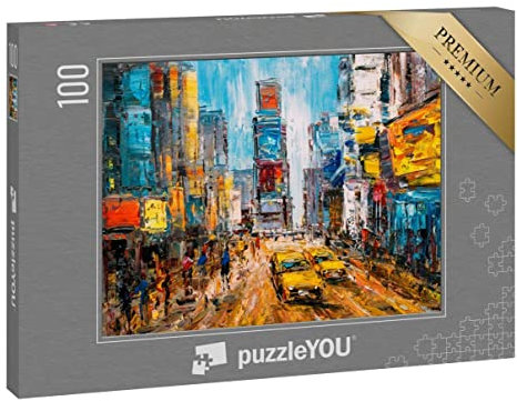 puzzleYOU: Puzzle 100 Teile „New York - Ölgemälde“