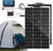 BEIJIAYI Kit Panneaux Solaires 300 W pour Centrale électrique Portable, Module Monocristallin à Haute Efficacité pour Camping-Cars Et Tentes avec Contrôleur Charge 40 A,2x300W