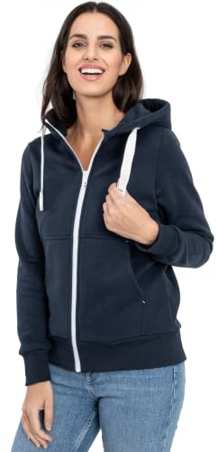 DEPROC-Active Damen Sweatjacke mit Kapuze Kapuzenjacke Zip Fleecejacke Windbreaker Hoodie mit Reißverschluss Finjacmyk Kapuzenpullover