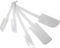 fiXte Spatula Spatulas Mixing Set Plastic Utensils Cooking Baking Cake Decorating Kitchen with Hanging Clip White Pack of 5
