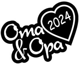 1 x Plott Aufkleber Oma & Opa 2024 Sticker Familie Autoaufkleber Tuning Decal