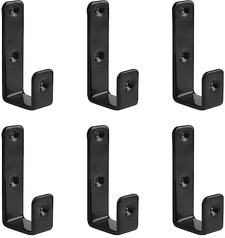 MOROBOR 6 x PVC-beschichtete Bettleiter-Haken, Schwarzes Eisen, Robust für Etagenbett und Bettdekoration, Werkzeug