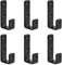 MOROBOR 6 ganci rivestiti in PVC per scale da letto, ganci in ferro nero, ganci per scale a castello, staffe resistenti per decorazione del letto
