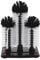 Hniuyun Water Bottle Cleaning Brush, Glass Washer with Suction Base 3 Head Bristle Brush for Long Leg Cup, Red Wine Glass, Kitchen Bar Beer Cup