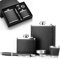 Hengrongshen Flachmann Edelstahl,225ML Doppelkrug Set mit Stift,Weinglas,Trichter,Flachmann,Flachmann mit Becher Flachmann Leder Eignet Sich Zum Mitnehmen und Verschenken