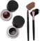 2 in 1 Schwarz und Braun Gel Eyeliner Set, Dual Color Wasserdicht Eyeliner 2 Flaschen Pack, Dual Color Wasserdichter Eyeliner, Dual Color Eyeliner Creme mit Pinsel
