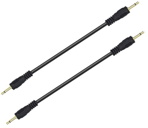 Seadream 2 cables de audio de 2,5 mm macho a mono de 2,5 mm, 30 cm