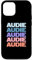 Hülle für iPhone 14 Funny Modern Repeated Text Design First Name Audie