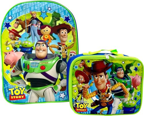 Ruz Disney Kinder Schulrucksack mit Lunchbox Set 2 Stück 38,1 cm Büchertasche und Lunchbox Bundle (Toy Story)