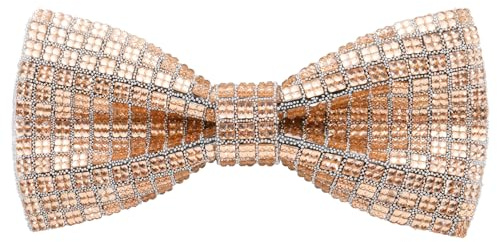 Strass-Fliegen für Herren Diamant-Fliege vorgebunden Pailletten-Fliege | Verstellbares Band, Einheitsgröße für alle, Leicht zu tragen, Geschenkbox-Paket, für Party & Hochzeit