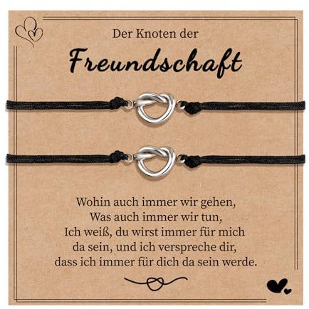 VU100 2Stück Freundschaftsarmbänder Bester Freund Armband Geschenk für Freund Schwestern Glücksarmband Geburtstag Geschenk für Schwestern Bester Freunde Männer Damen