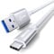 White USB C Data Cable, 1M USB 3.0 to USB C Cable 10Gbps High Speed Data Transfer, USB A to USBC Charger Lead for iPhone 16 Pro/16 Pro Max, 15 Pro Max, Samsung Galaxy S25 S24