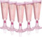 MATANA 48 Premium Elegant Pink Plastic Champagne Flutes, 150ml - Reusable Toasting Glasses, Cocktail Prosecco Glasses for Weddings, Birthdays, Christmas, Bridal Showers, Themed Parties