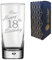 Personalised Engraved Vodka Hiball Glass, Happy 18th Birthday Handwritten Design, Rum Glass, 13oz or 365ml Capacity, Customise with Any Name, Gift Boxed