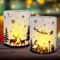 BOOMTOP 12Pcs Windlicht Tischdeko Weihnachten Kerzen Deko Mini Windlichter Weihnachten Deko Teelichter Lichthülle Weihnachtsbaum Rentier Weihnachtsdeko Tisch Indoor Outdoor Kerzen Dekoration