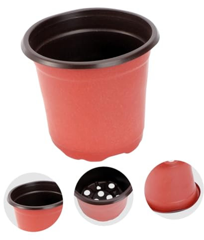 BESPORTBLE 100piezas Macetas De Plástico para Suculentas Diámetro Maceteros Transpirables para y Decoración De Interiores Color Marrón