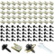 Nadinsta 100 Pezzi Clip Per Viti e Dadi Kit, Clip Di Fissaggio Tipo u In Metallo, Dadi a u Per Auto Clip Viti, Clips Auto Per Parafango Auto, Piastra Decorativa Interna Del Veicolo