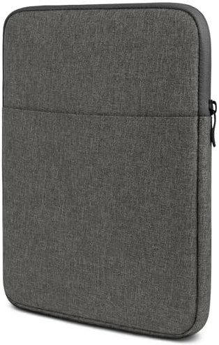 moex Funda para tablet Umidigi G9 Tab – Funda con compartimento para accesorios, fibra de poliéster, funda minimalista con cremallera, resistente al agua, color gris oscuro