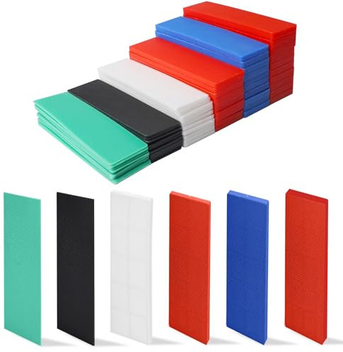 60Pcs Window Glazing Packers, Mixed 1-6mm Window & Door Spacers, 28x100mm Flat Plastic Shims, Precision Glass Gasket Packers, Window Framing Spacers, Flooring Shims for Frame Installations