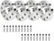GEARMONSTER 4 Stück 15mm & 20mm Spurverbreiterung Distanzscheiben Set LK: 100/5+112/5 NLB:57.1 mit 20 Stück Radschrauben M14x1.5 40/45mm für VW Golf