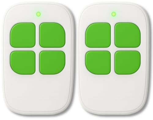 LINEOPS - 2X Télécommande Portail Compatible avec SCS Sentinel AAM0085 AAM0084, AAM0049 ControlGate 433Mhz - Piles Incluses - Garantie 3 Ans - Vert x2