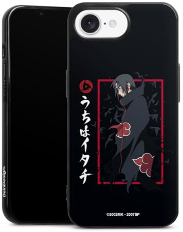 Silikon Hülle kompatibel mit Apple iPhone 16e 2025 Case schwarz Handyhülle Itachi Uchiha Offizielles Lizenzprodukt Naruto Shippuden