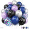 Weltraum-Luftballons, 30 Stück, 30,5 cm, Galaxie-Ballon, blau, lila, metallisch, lila, silberfarben, Stern-Druck, Luftballon, Weltraum-Themenparty, Dekorationen für Kinder, Jungen