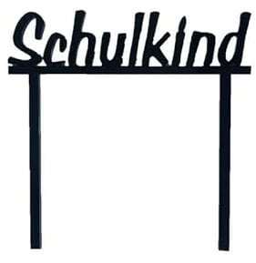 Cake-Topper zur Einschulung Schulkind schwarz