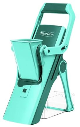 Genius Gemüseschneider Nicer Dicer Mando 10tlg., Gemüsehobel, Gemüse Schneider, Gurkenhobel, Mandoline Vegetable Chopper mit 4 austauschbaren Klingen, Küchenhobel für Scheiben Julienne Streifen