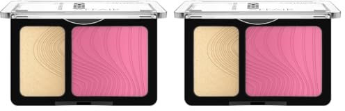 Catrice Cheek Affair Blush & Highlighter, palette n° 010, rosa, 2 tonalità rosa, risultato immediato, luminoso, brillante, vegano, senza profumo, senza alcool, senza parabeni, confezione da 20 g